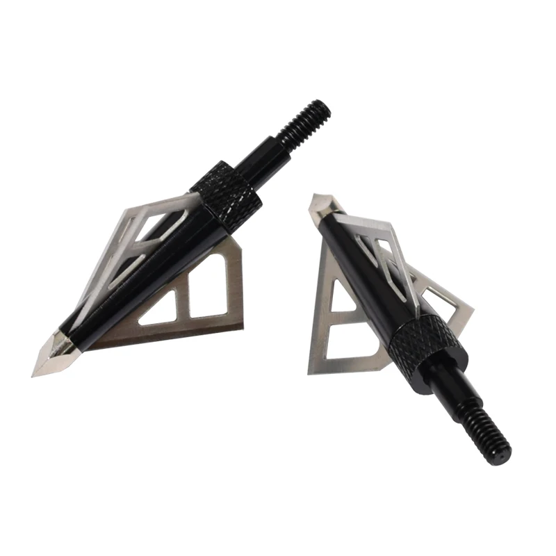 6X Arrow Broadhead 100 Grain 3 Blade Hunting Arrow Tip +1XBroadhead Spanner Crossbow +1X Housing