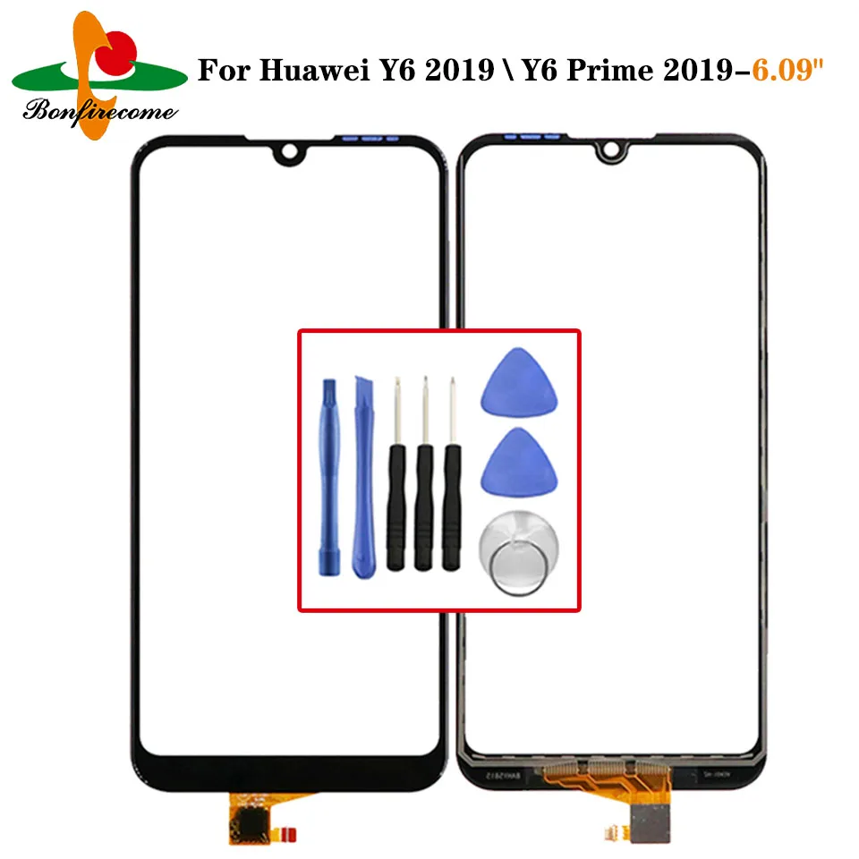 For Huawei Y6 2019 \\Y6 Prime 2019 Touch Screen Touch Panel Sensor For Y6 Pro 2019 Digitizer Front Glass NO LCD