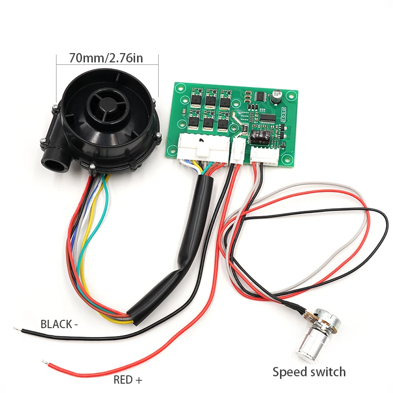 Soplador de aire sin escobillas, ventilador centrífugo de alta presión para máquina de cojín de aire, bomba de aire, turbo, centrífugo, 70mm, cc