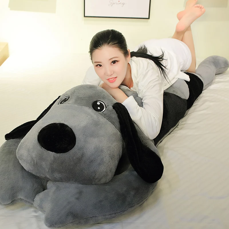 110/130cm Cute Fat Long Ears Dog Plush Toy Stuffed Soft Animal Cartoon Pillow Lovely Gift for Kids Baby Children Good Quality