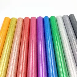 Glitter Heat Transfer Vinyl Iron On Tshirt Vinyl 6 Assorted Color HTV Printing Heat Press Film Easy to Cut Decor DIY for Cut