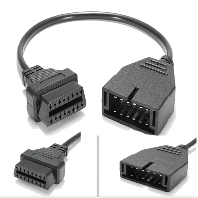 Auto Diagnostic Cable Vehicles autoscanner adapter Newest OBDII OBD 2 Connector Adapter for GM 12 Pin GM12 to 16 Pin