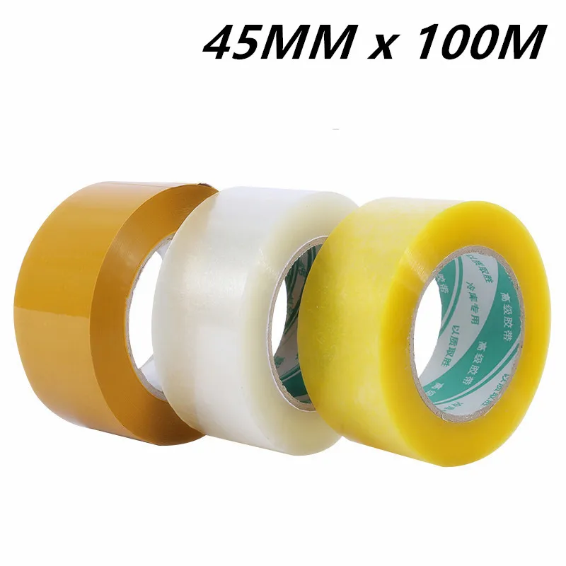 45MM * 100M High Viscosity Clear Packaging Sealing Tape High Adhesive Box Carton Packing Tape High Strength  Transparent Tape