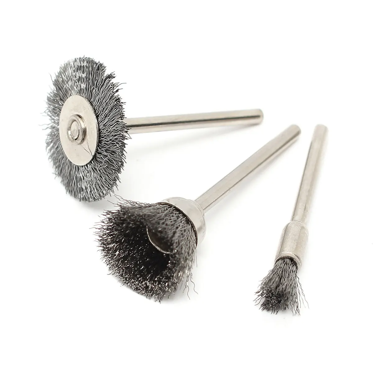 45ชิ้น/เซ็ตขายส่งแปรงลวด Metalbrush แบน T-Type ขัด Derusting ล้อ Copperwirebrush