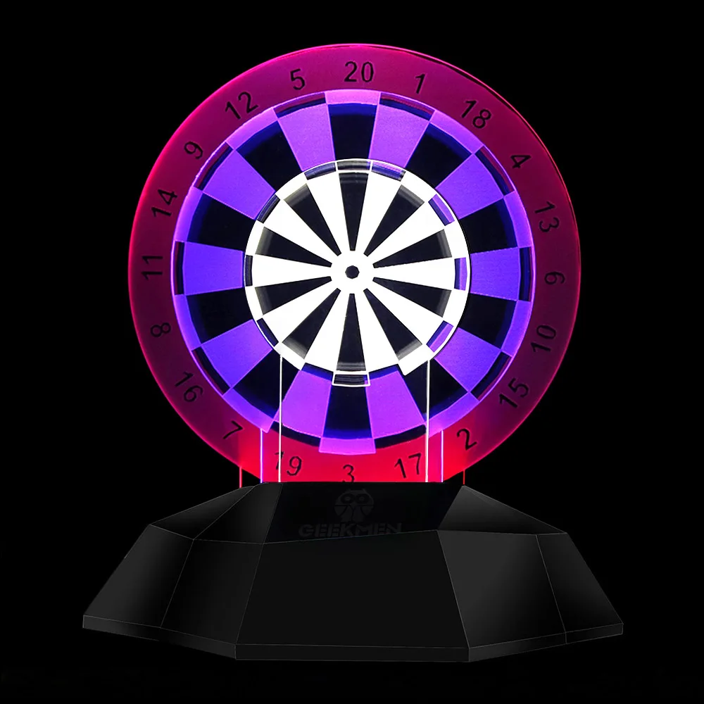 Professional Dart Board 3D Optical illusion Lamp Multi Layers Colorful LED Acrylic Display Sign Home Bar Pub Club Lighting Décor