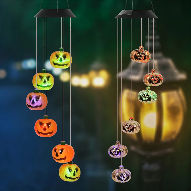 Solar Lamp, Halloween Pumpkin Decorative Lamp Hanging Artware for Backyard Garden Park