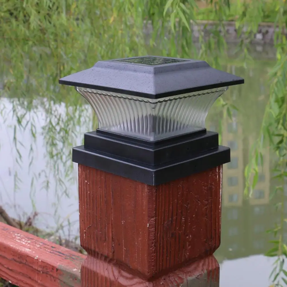 Solar Power LED Pillar Lamp Outdoor Garden Fence Lamp Yard Post Cap Lights Waterproof LED Solar Lamps Path Lights