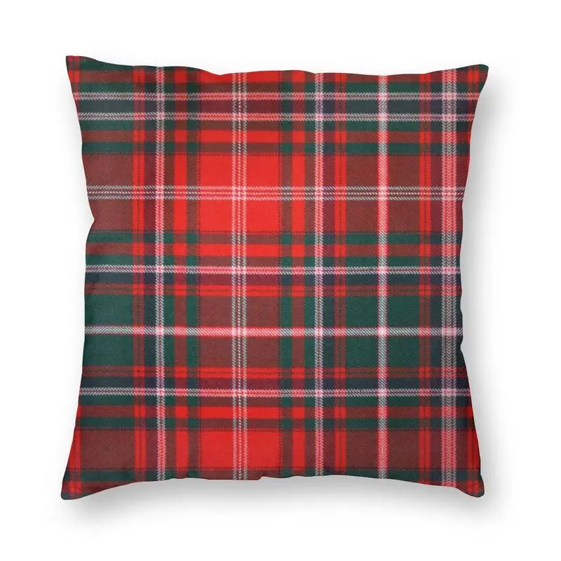 Sarung Bantal Kotak-kotak Modern Tartan Merah Lembut Dekorasi Sarung Bantal Kerajinan Kotak Mode Kustom Penutup Bantal 40X40 Sarung Bantal untuk Sofa