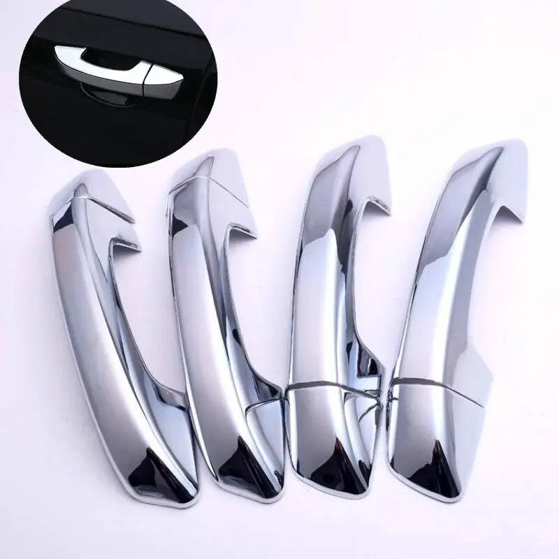 For Skoda Karoq 2017 2018 2019 2020 2021 Chrome Car Side Door Handle Cover Trim Sticker Styling Accessories