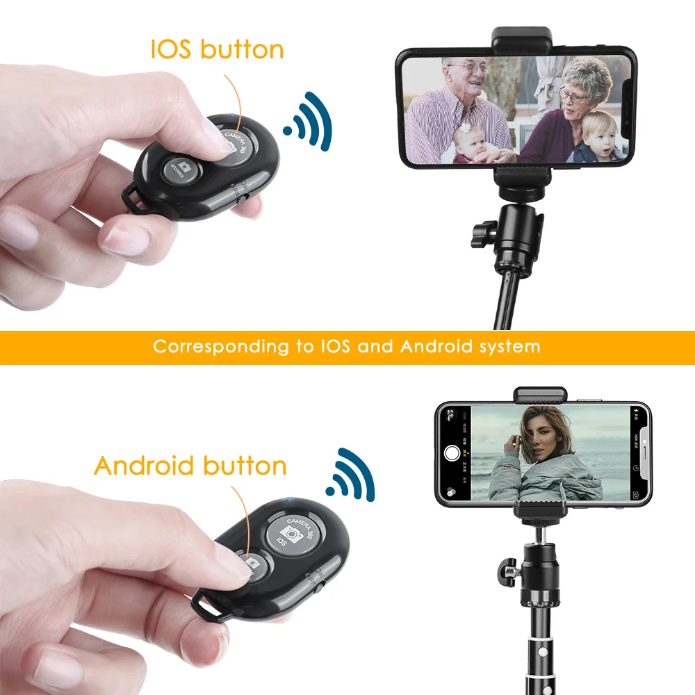 10pcs Bluetooth-compatible Adapter Wireless Remote Shutter Release Remote Selfie Accessory For Mobile Phone Control Photo Camera