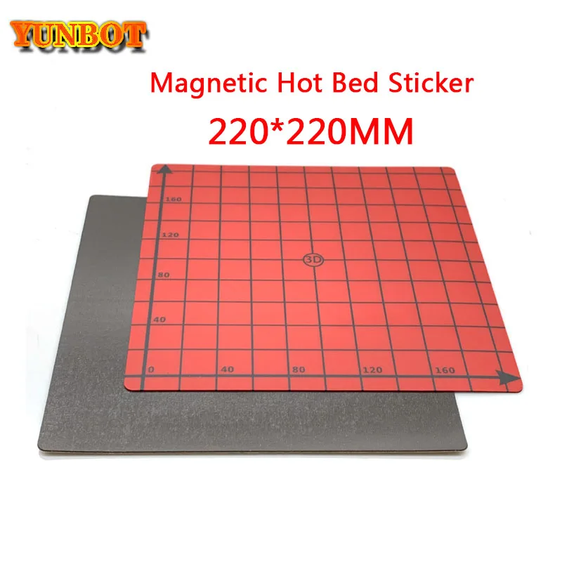 Magnetic Coordinate Heated Print Bed square 220*220 Print Sticker Build Plate Flex Plate for i3 Mega 3D Printer