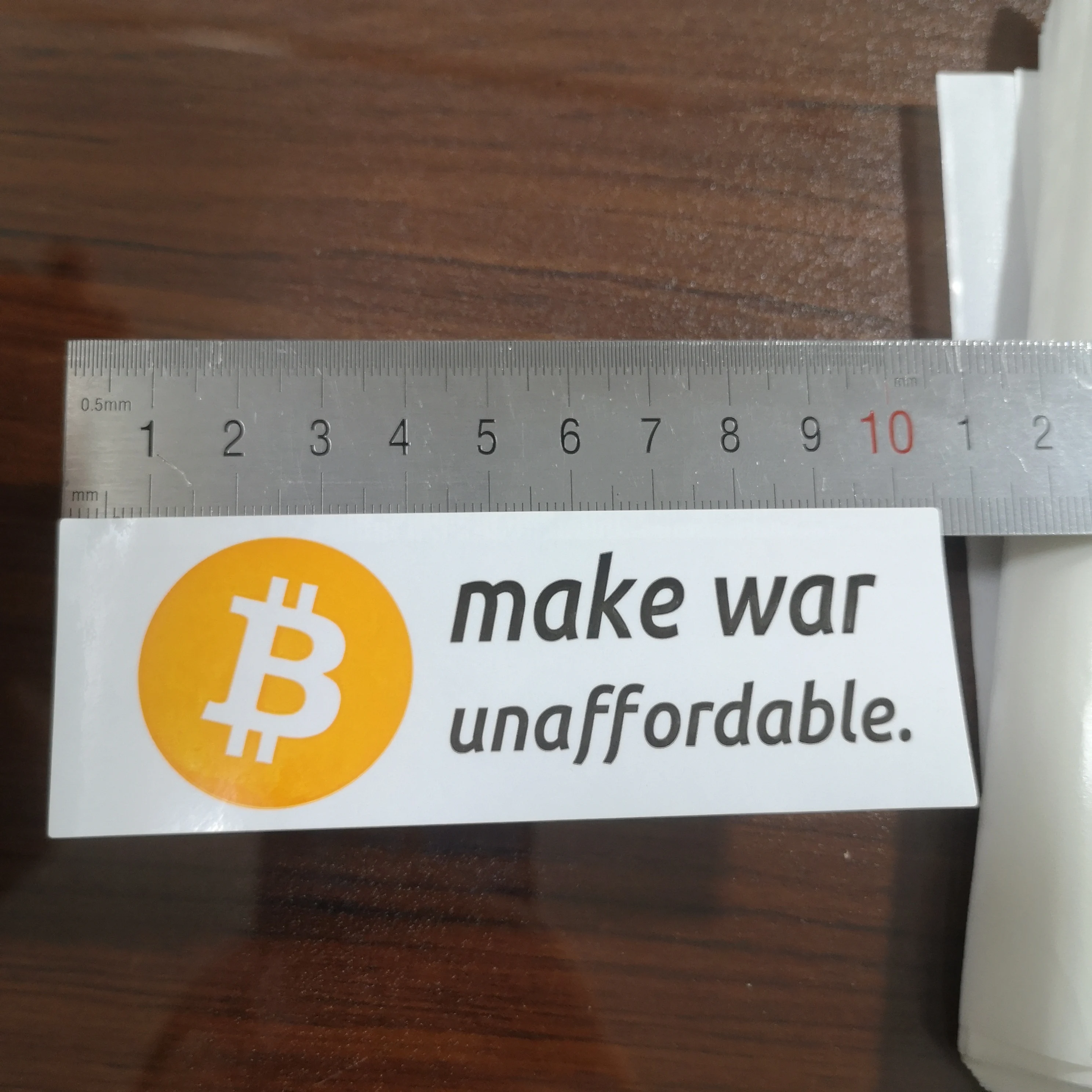 papel autocolante de bitcoin parade criptomoeda etiqueta inacessivel faca guerra futura moeda da paz mundial faca moeda 105x35 cm 20 pcs fas 01