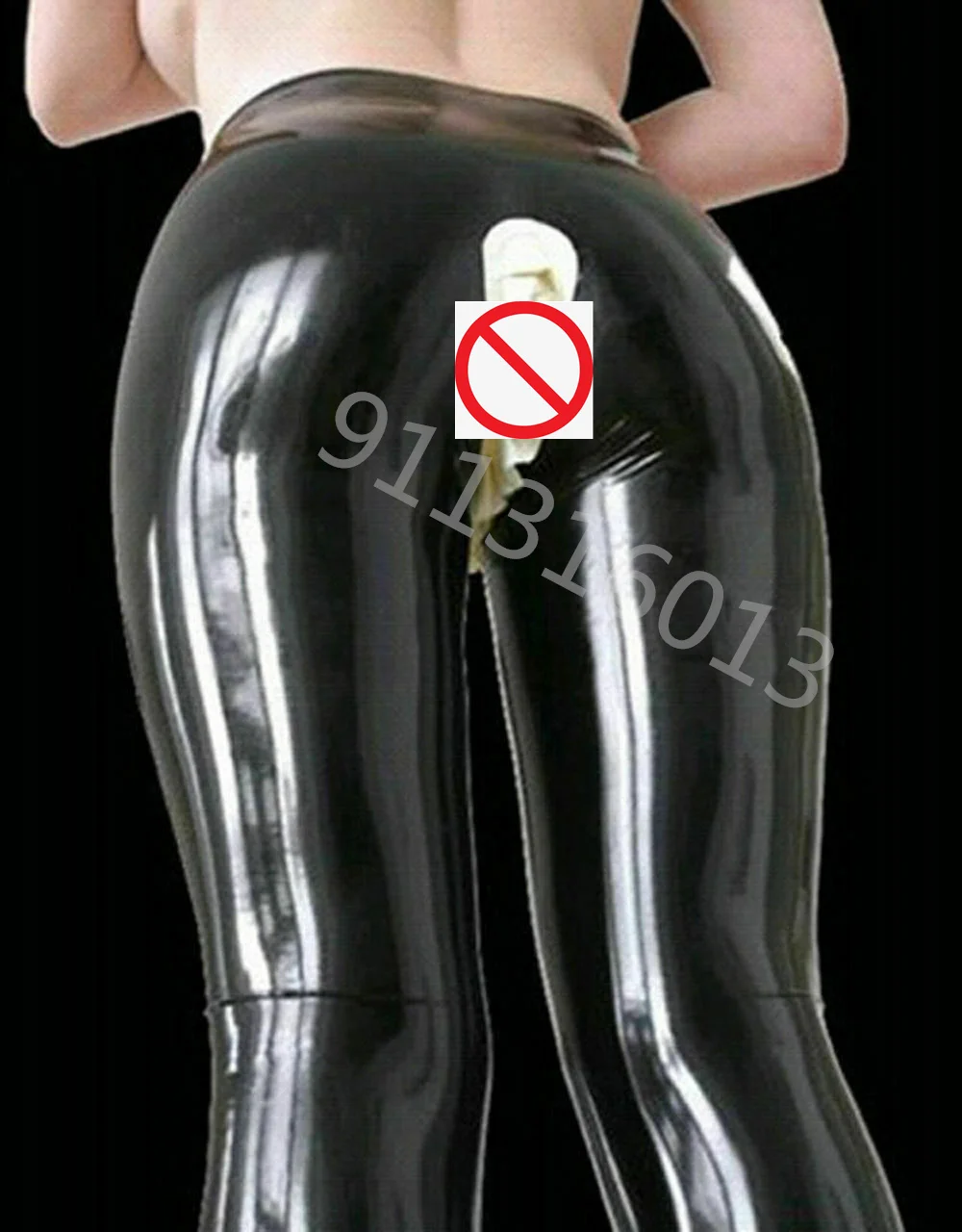 

Latex Trousers Fetish Legging with Socks Pants crotchless with ruffle customization flower pantyhose