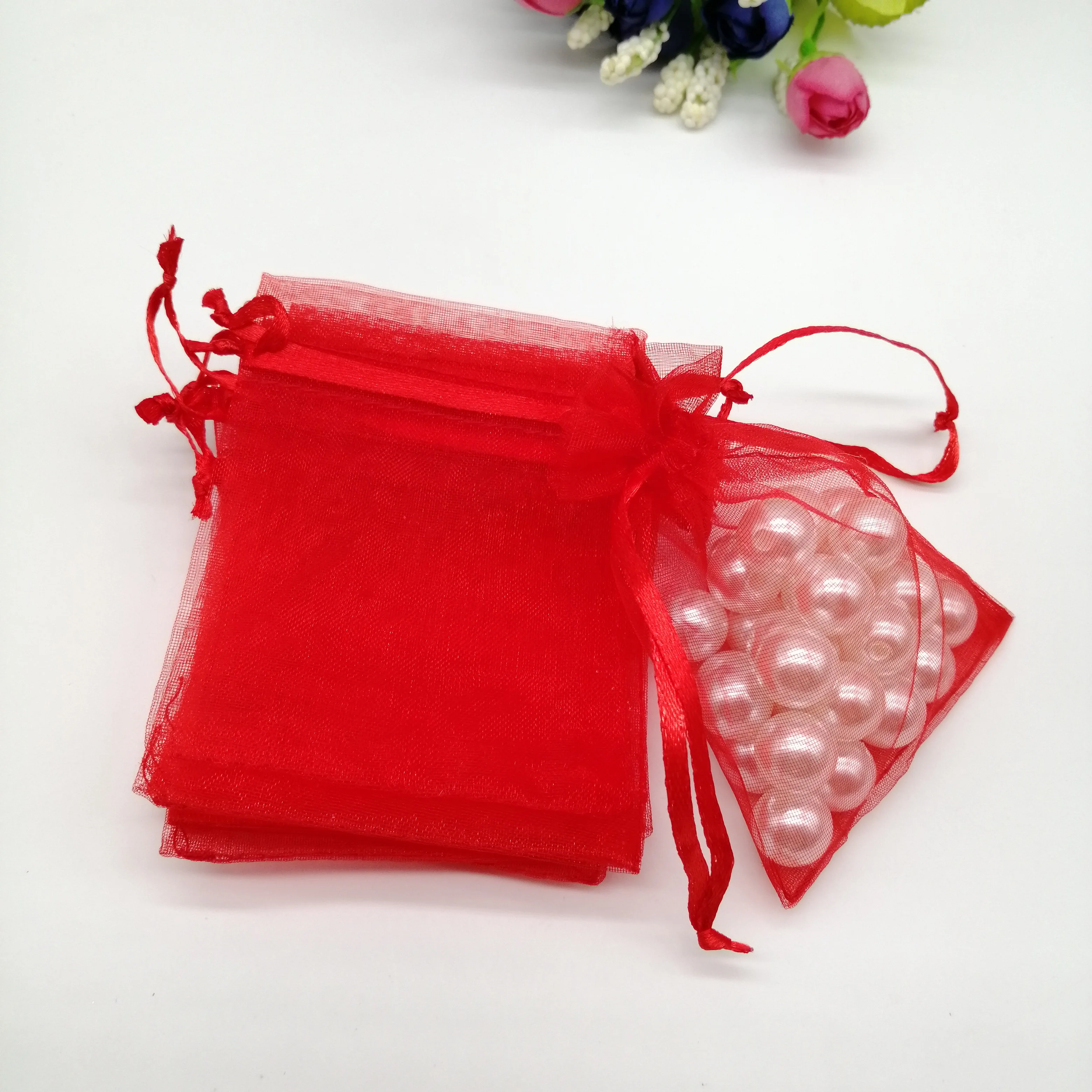 100pcs 9x12 10x15 13x18 15x20cm Organza Bags Jewelry Pouches Jewelry Packaging Bag Jewellery Bag Packaging For Jewelry Bags