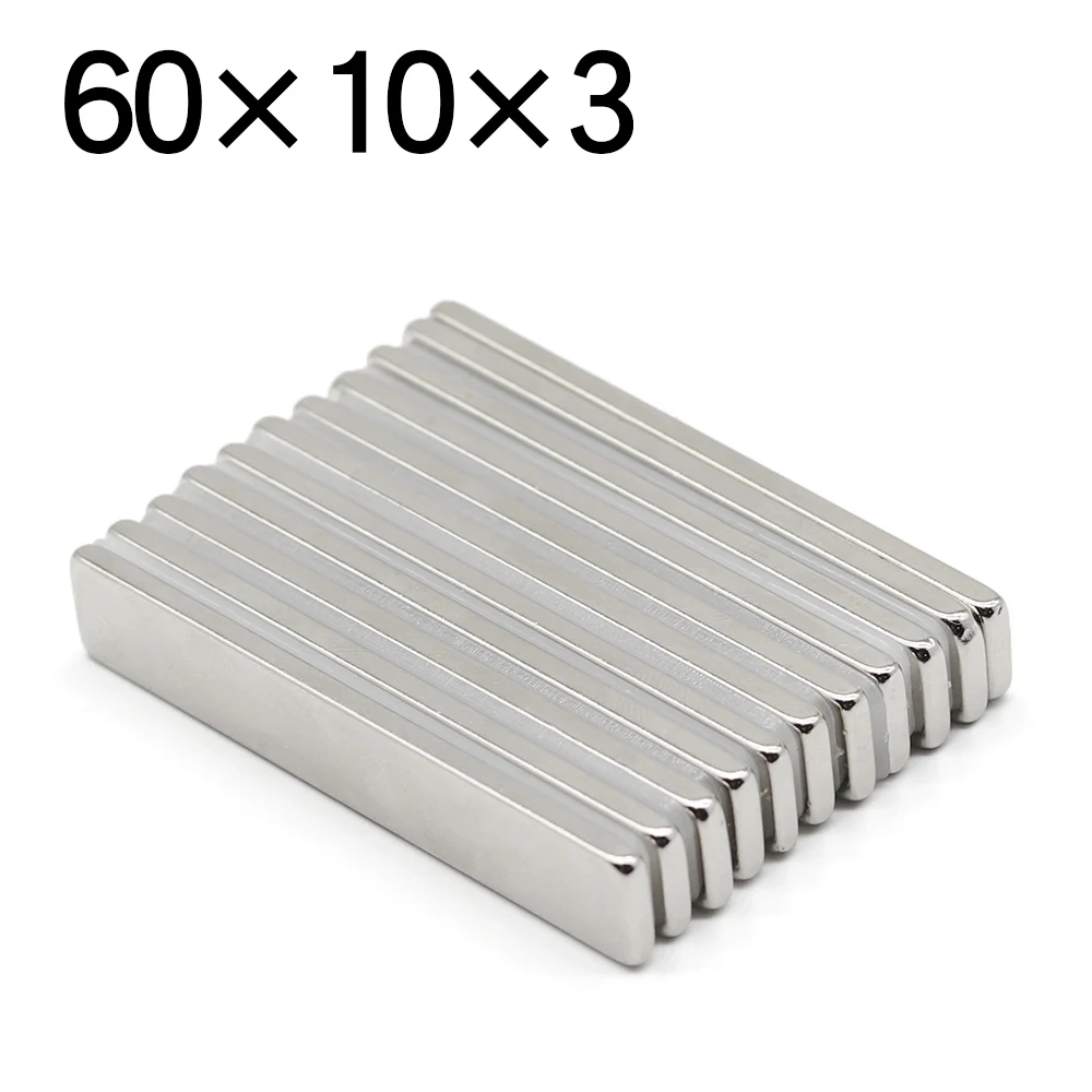 

1/3/5/10Pcs 60x10x3 Neodymium Magnet 60mm x 10mm x3mm N35 NdFeB Round Super Powerful Strong Permanent Magnetic imanes 60*10*3