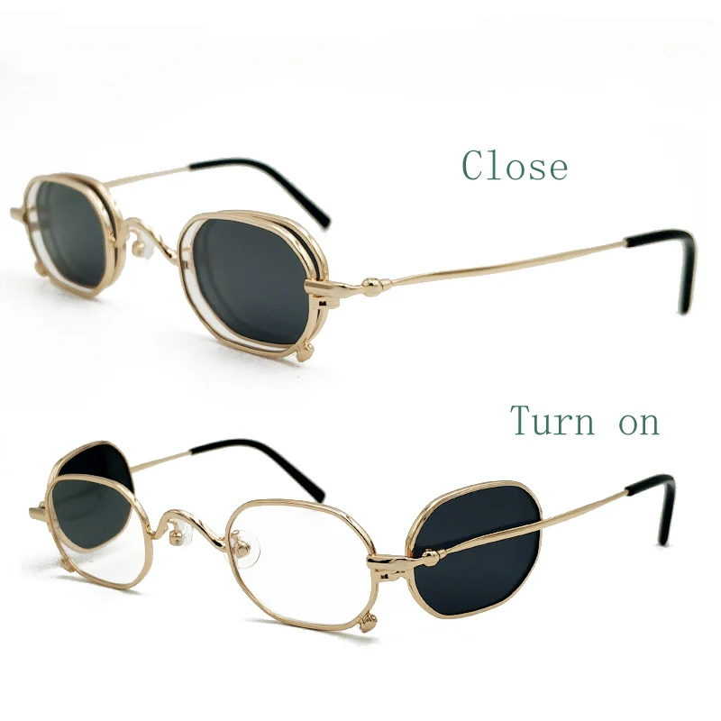 Retro sunglasses sunglasses ultra small personality independent design glasses myopia optical glasses four lens glasses