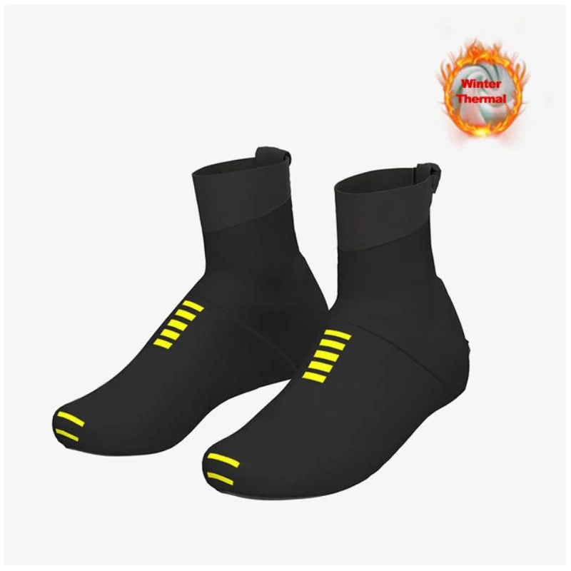 Warm Fleece Bicycle Shoe Cover for Men, Mountain Bike Overshoes, Sports Clothing, Winter, New
