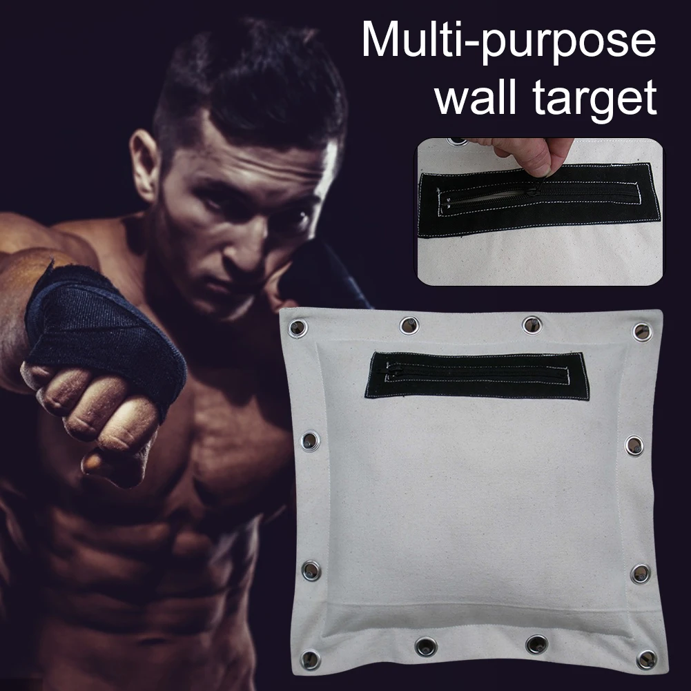 40*40cm Wall Hanging Sandbag Fitness Kung Fu Wing Chun Thick Canvas Sandbags Wall Bag Boxing Kick Training Punch Bag Workout Box