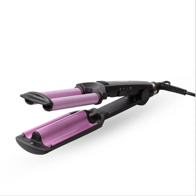 

Electric Simply Hair Curling Iron Wand Roller Wave Salon Hairstyle Curler Magic Cearmic Triple Barrel Style Curl Beach Wave Tool