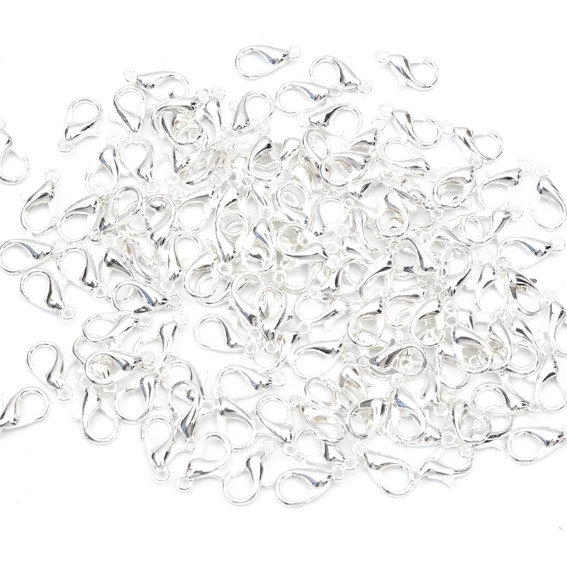 50pcs/lot Lobster Clasp Hooks End Clasps Connectors for Necklace&Bracelet Chain DIY Fashion Jewelry Findings