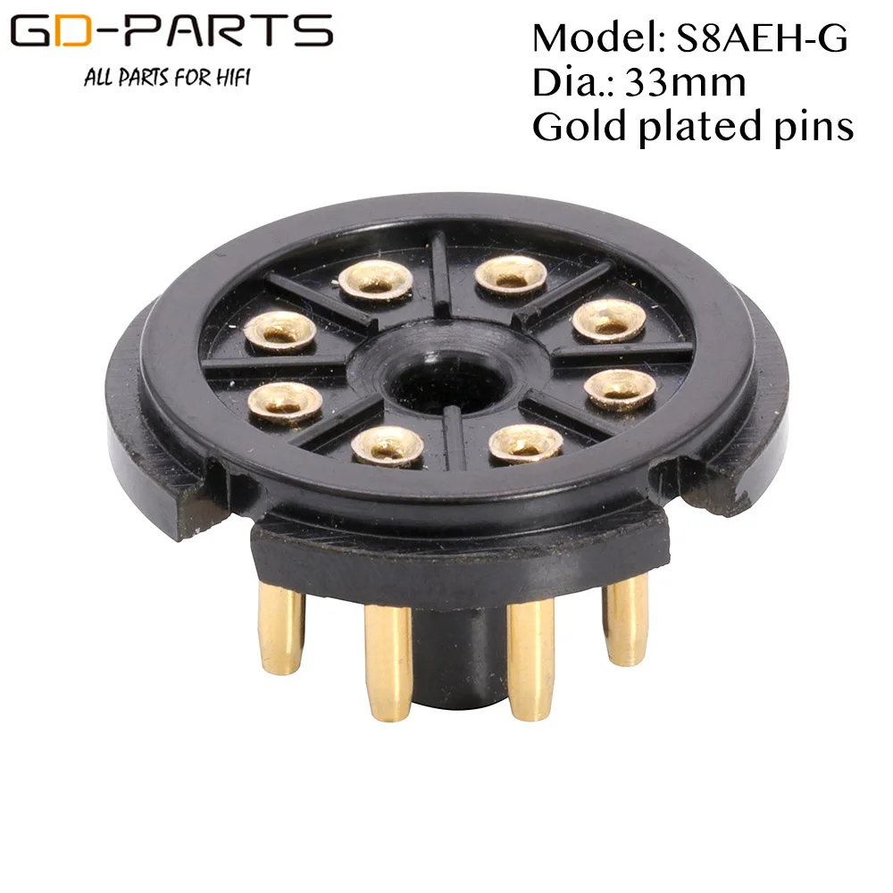 OCTAL TUBE BASE 8pin Vacuum Tube Sockets Base For Hifi Audio Vintage Tube AMP Gold Tin Plated