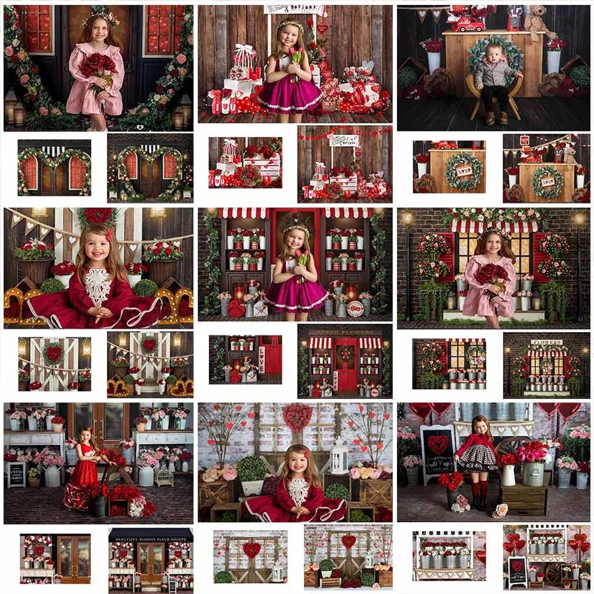 Фон для фотосъемки на День Св. Валентина, любовь, роза, цветок, витрина, Новорожденные, ребенок, портрет, Фотофон, реквизит для студийной съемки