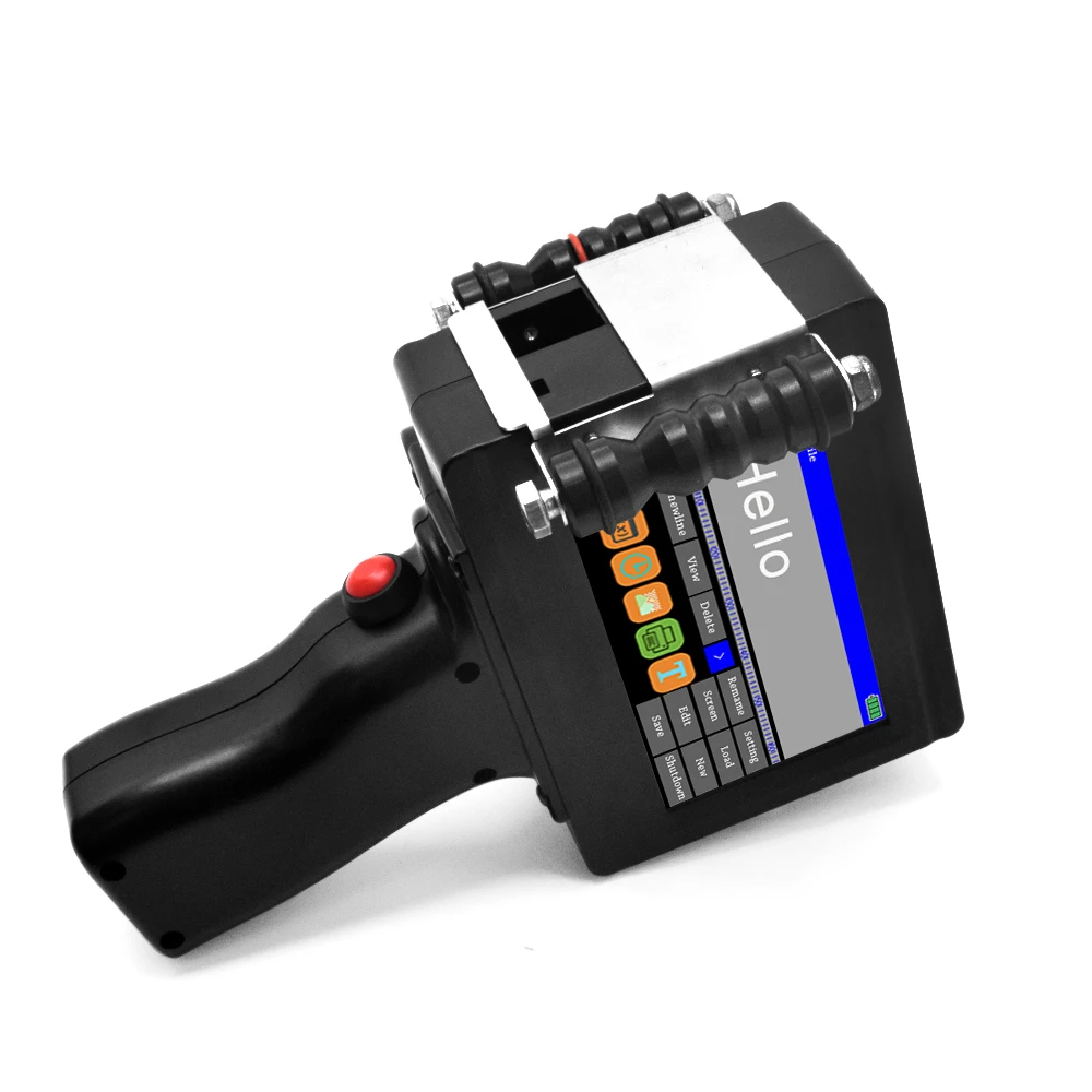 12.7mm Handheld Inkjet Printer with 600DPI Touch Screen &15 Languages for Bar Batch Code Date Number Label Printing