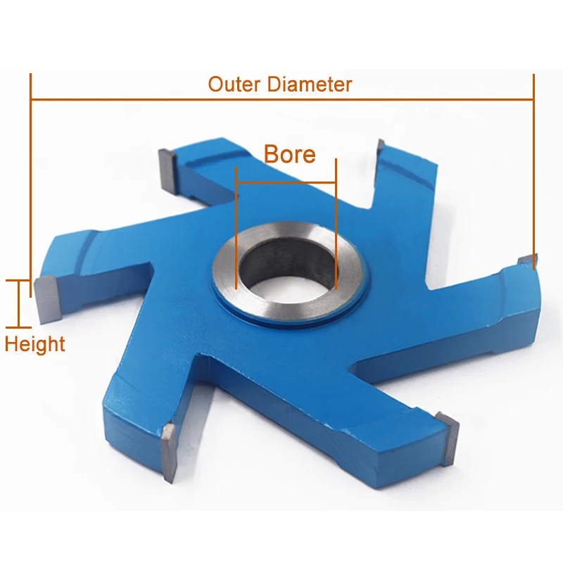 木工スロットシェイパーカッターtct主軸頭ユニバーサルツールドア框 & レールキャビネットドア120-160ミリメートル、6歯