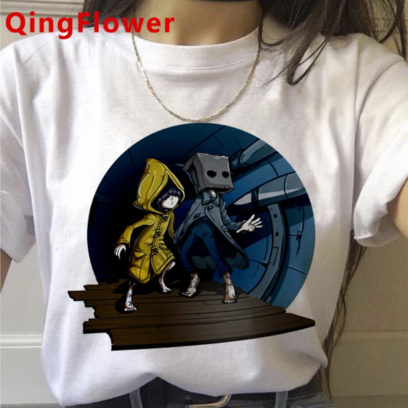 Little Nightmares 2 Harajuku Funny T-shirt Men Unisex Kawaii Anime Tshirt Cute Manga Graphic T Shirt 90s Hip Hop Top Tees Male