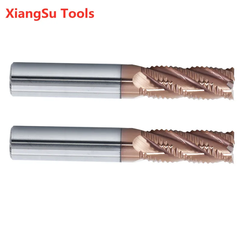 D10-D12mm 4 المزامير Hrc55 التخشين Endmill التصنيع باستخدام الحاسب الآلي مقطع تخديد سبائك التنغستن كربيد قطع آلة طحن أدوات للفولاذ