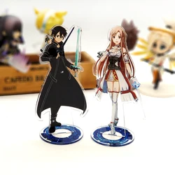 Sword Art Online SAO Kirito Kazuto Asuna acrylic stand figure model double-side plate holder cake topper anime