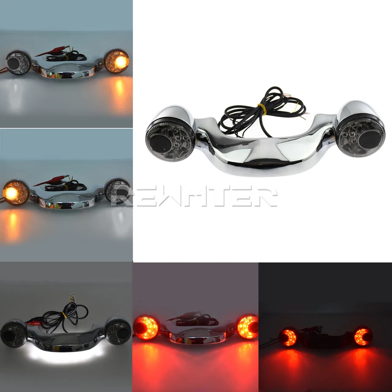 Bullet LED Brake Light Bar With Turn Signals - Smoke Lens For Harley Touring Models 2010-2023