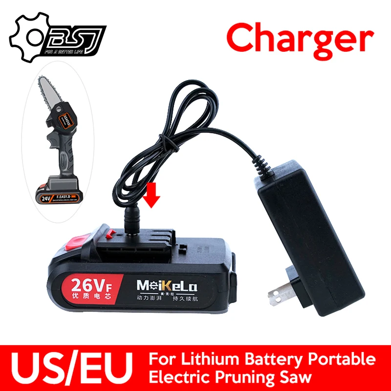 Oplader Voor 21V 24V 26V Lithium Batterij Draagbare Elektrische Snoeizaag Oplaadbare Elektrische Zagen Houtbewerking Door Ons/Eu