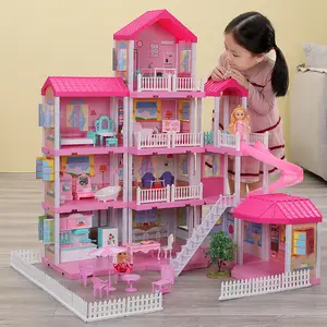 Big barbie doll house set online