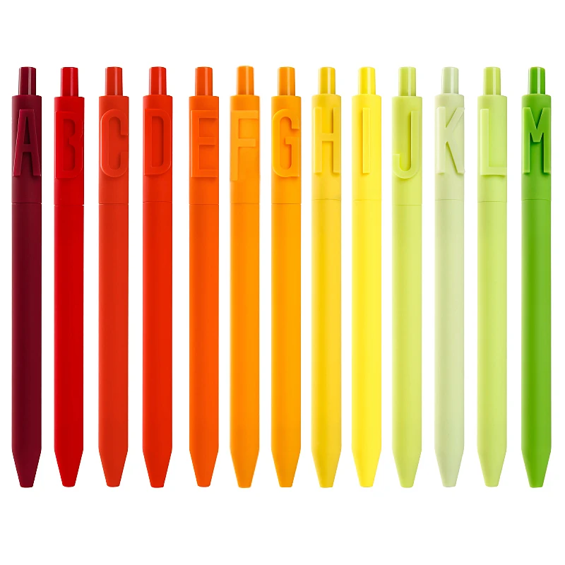 KACO ألفا هلام الحبر الأقلام 36 قطعة إلكتروني A-Z عدد 0-9 ألوان غرامة نقطة 0.5 مللي متر للرسم طالب مكتب هدية الحبر الأسود