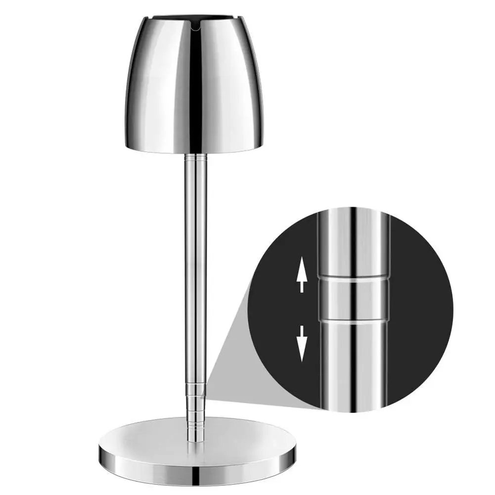 Portable Adjustable Height Telescopic Standing Ashtray Stainless Steel Floor Stand Ash Tray For Office Home Smoking Accessories