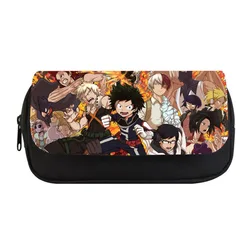 Anime My Hero Academia Pencil bag Women Makeup Bag Child boys girls Pencil Case Student Double Zipper pencil Bag Handbag Purse