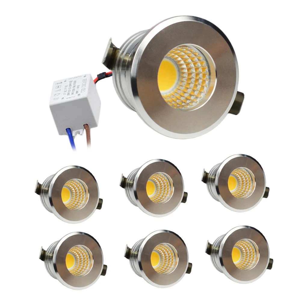 Led Mini Down Light 3W Spot Light Recessed Ceiling Downlight AC85-265V Spotlight Aluminium White Black Siver Gold Shell LED Spot