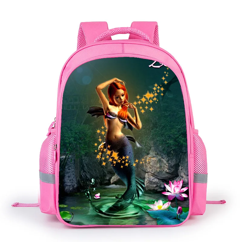 Disney-mochila De la Sirenita Ariel para niños, morral escolar de princesa, bolsas de libros para adolescentes