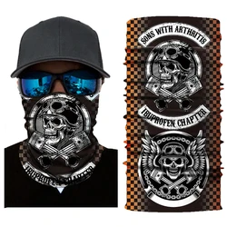 Máscara facial de motocicleta, máscara de fantasma, pasamontañas de motorista, bufanda para la cabeza, cuello, máscara de calavera, máscara de escudo facial de Halloween, Bandanas para montar en Moto