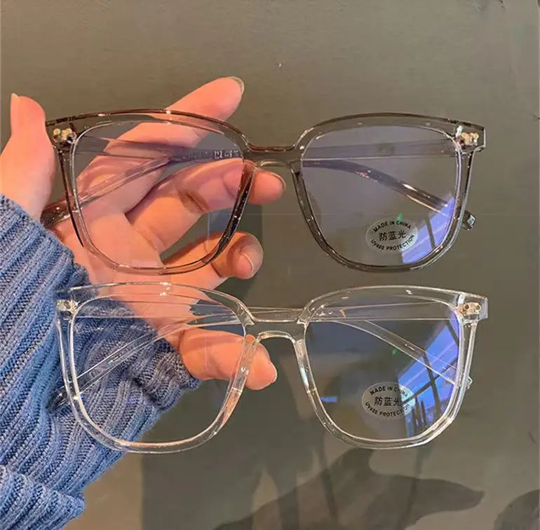 Hochwertige Brillen mit quadratischem Rahmen, Myopie-Brille für Damen und Herren, Kurzsichtbrille, Anti-Blaulicht-Brille mit Dioptrien Minus -1,0 – Detail 6