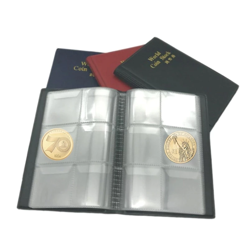 60 Pockets Coins Holder Album Money Storage Book Organizer Coin Collection Album