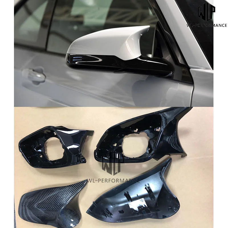 

M2 Replacement Ox Horn Style High Quality Wet Carbon Fiber Side Mirror Cover Mask for Bmw M2 Car Styling 2018