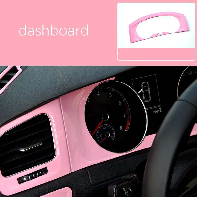 Car styling Interior Sport Cherry blossom powder Protection Stickers For VW Volkswagen Golf 7 7.5 MK7 GTI 7.5rline Accessories