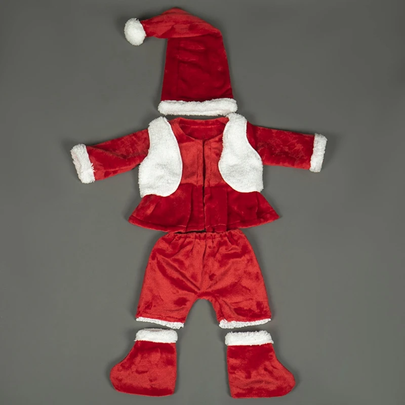 2024 New Newborn Photography Props Christmas Outfits Baby Coat Pants Hat Shoes Set Infants Fotografia Photo Shooting Clothing