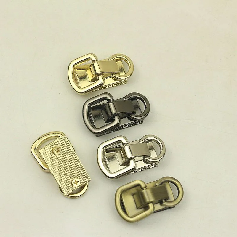 20pcs Double D Ring Square Bag Side Clip Buckles Screw Handbag Chain Handles Connector Bag Hanger DIY Hardware Accessories