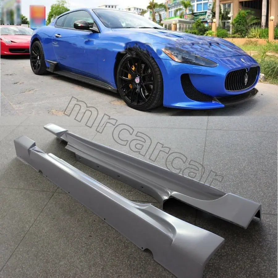 

For Maserati GranTurismo 2008-2013 Side Skirts Body Kit Primmer Trim Cover 2pcs