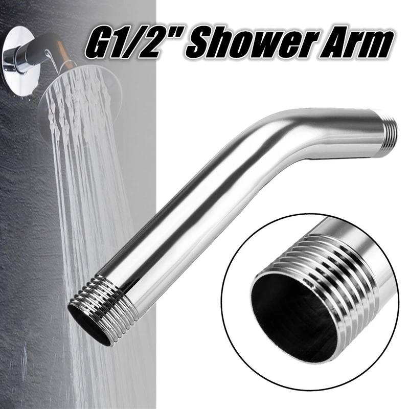 G1/2 Inch 15Cm Treo Tường Inox Tắm Mở Rộng Góc Cạnh Tắm Cánh Tay Thêm Ống