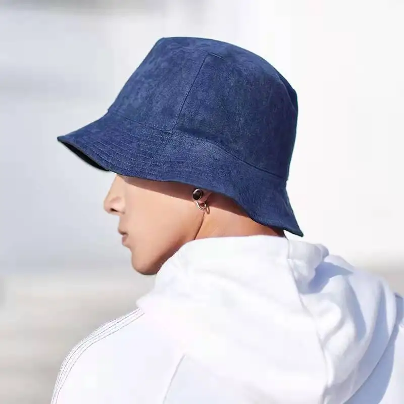 Super Large Size New Winter Warm Panama Hat Men Outdoor Thick Suede Bucket Hats Men\'s Fashion Hip Hop Fisherman Cap Wide Brim