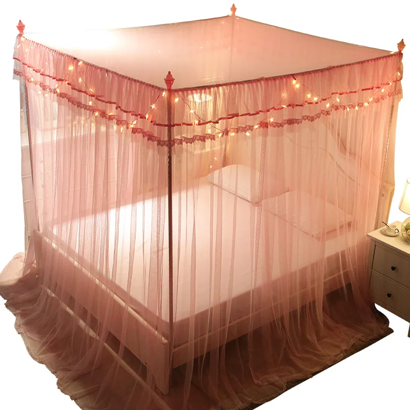 

Princess Wind Mosquito Net 1.8 M Bed 1.5 3 Door 2 Meters Simple Household Floor Curtains Mosquito Repellent Tent Encryption Nets